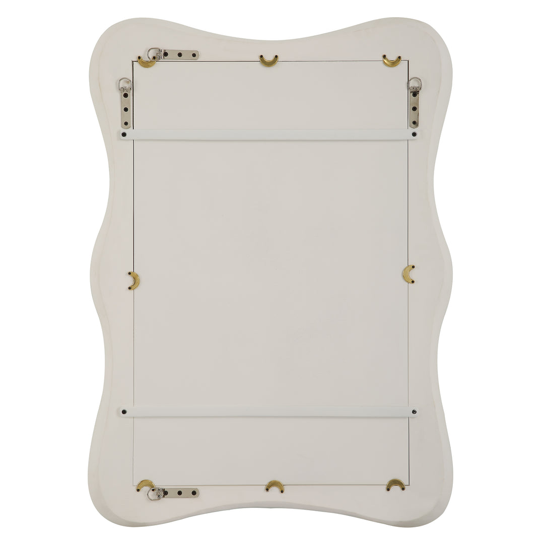American Home Furniture Uttermost Whitehaven Wavy Rectangle Mirror