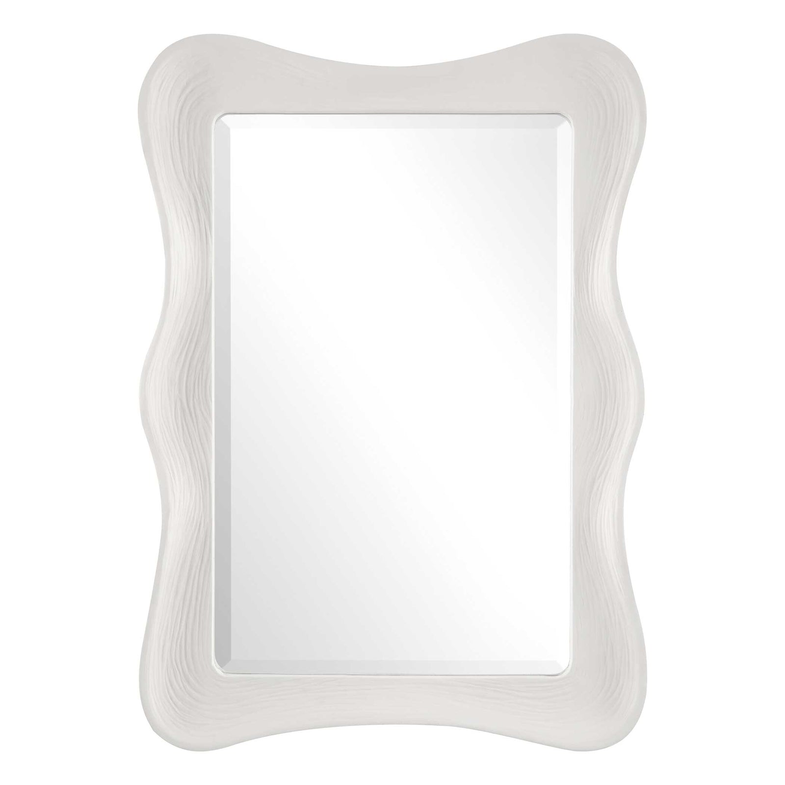 American Home Furniture Uttermost Whitehaven Wavy Rectangle Mirror