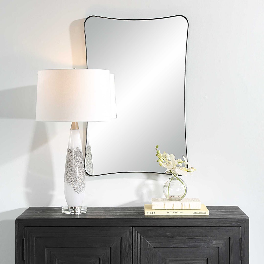 American Home Furniture Uttermost Loudon Black Vanity Mirror