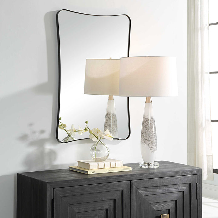 American Home Furniture Uttermost Loudon Black Vanity Mirror