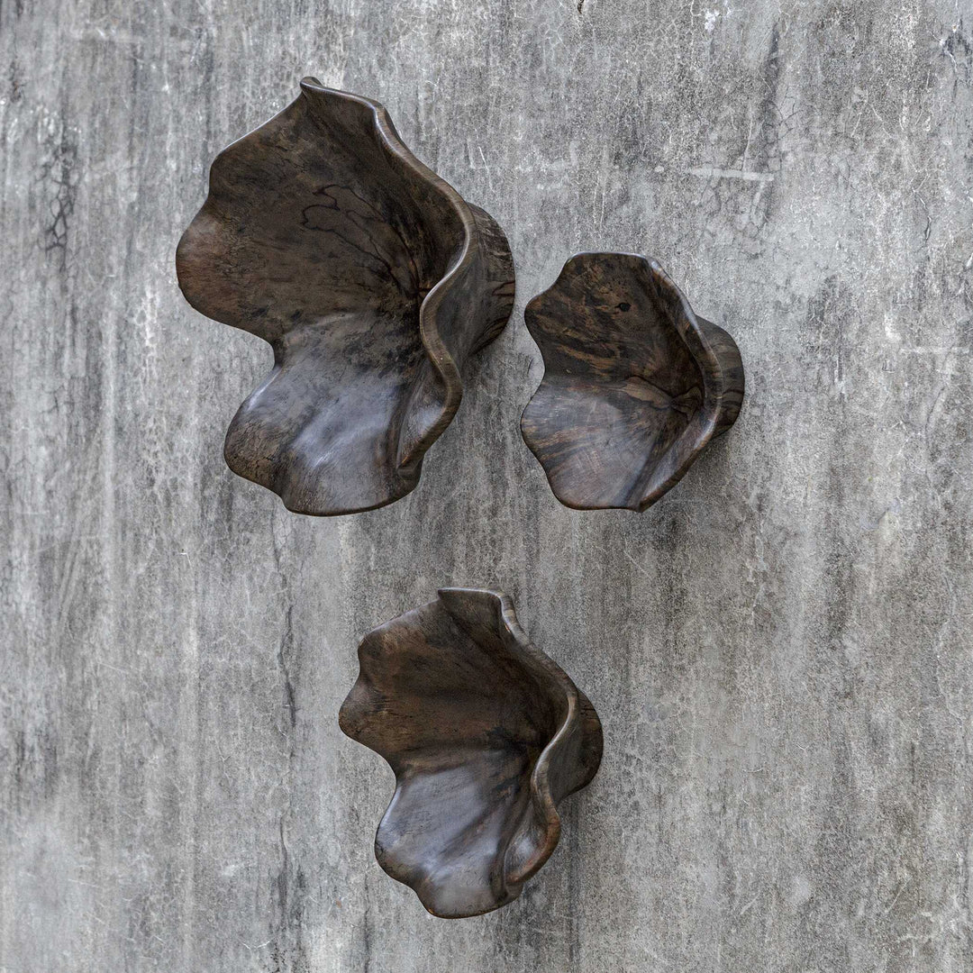 American Home Furniture Uttermost Two Wood Wall Décor In Mocha Set of 3
