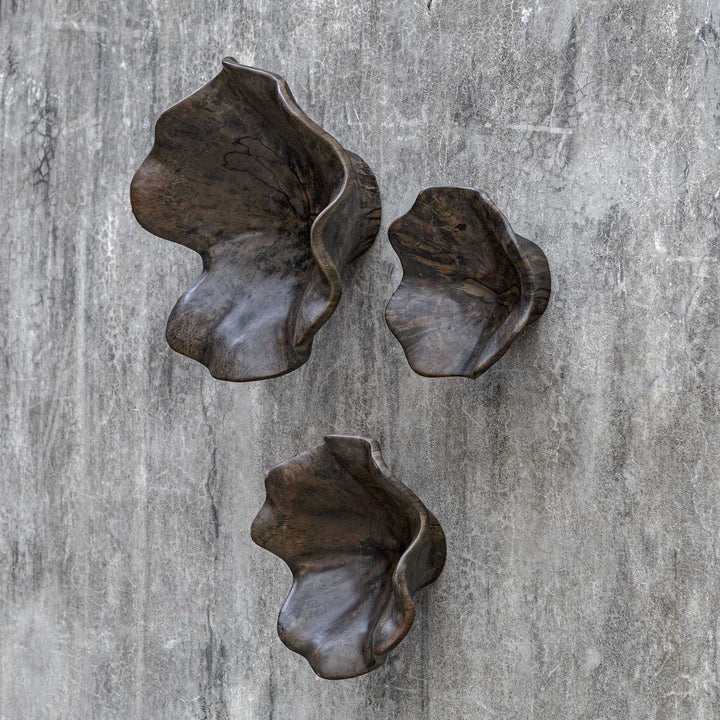 American Home Furniture Uttermost Two Wood Wall Décor In Mocha Set of 3