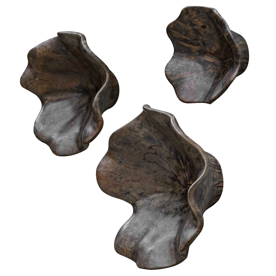 American Home Furniture Uttermost Two Wood Wall Décor In Mocha Set of 3