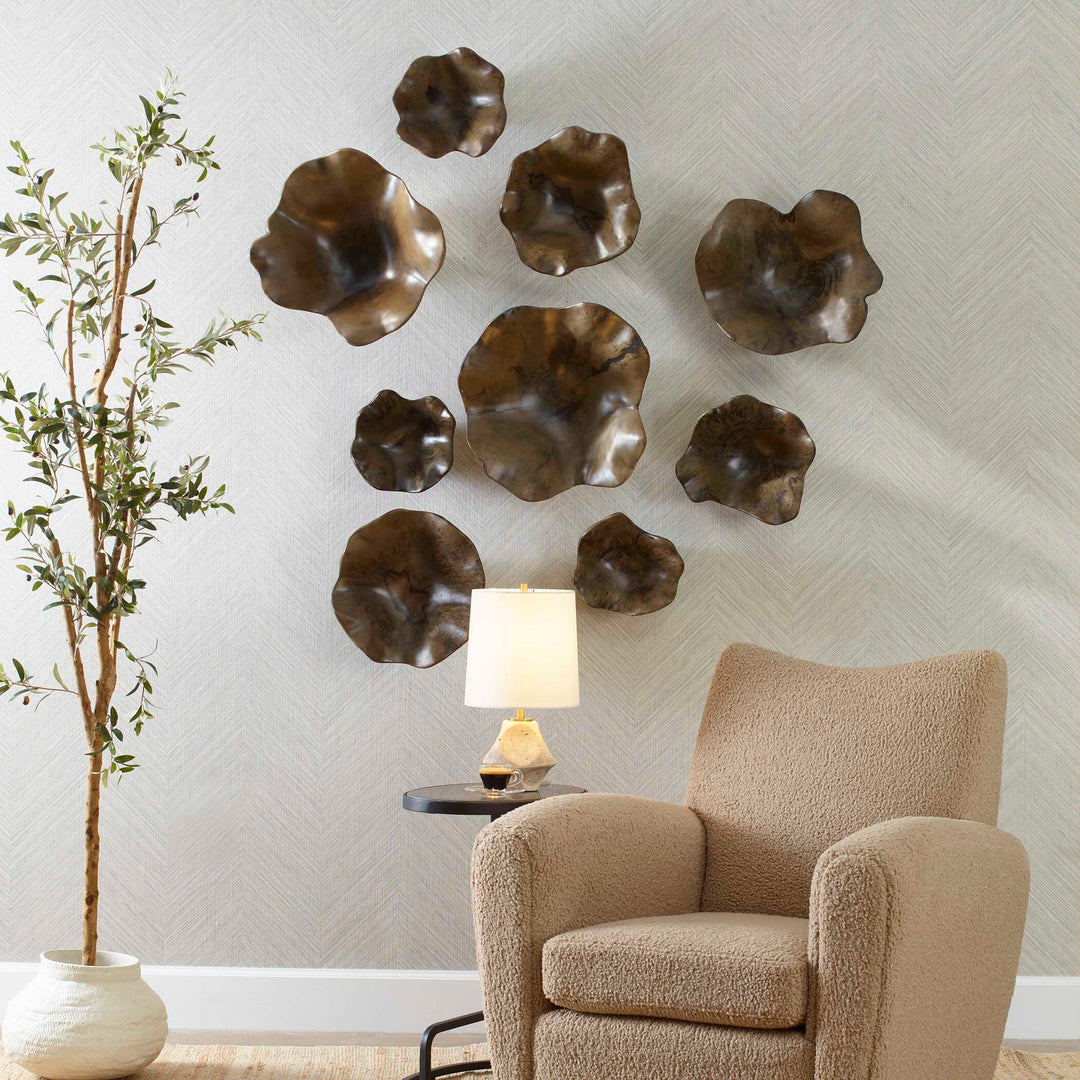 American Home Furniture Uttermost Two Wood Wall Décor In Mocha Set of 3