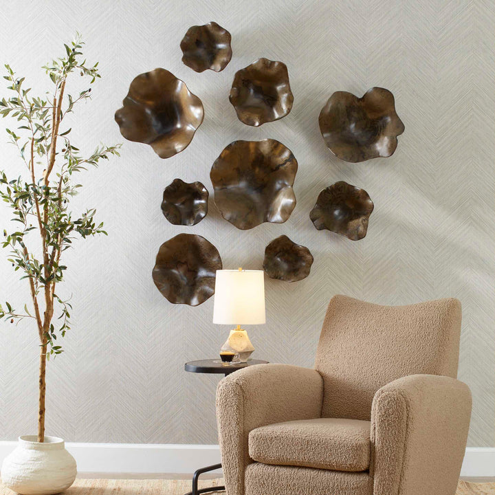 American Home Furniture Uttermost Two Wood Wall Décor In Mocha Set of 3