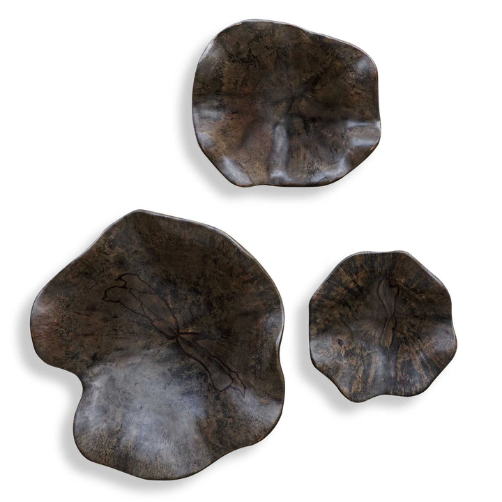 American Home Furniture Uttermost Two Wood Wall Décor In Mocha Set of 3