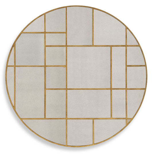 American Home Furniture Uttermost Geometric Round Mirror