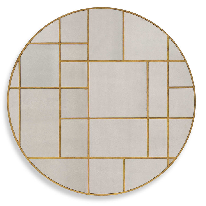 American Home Furniture Uttermost Geometric Round Mirror