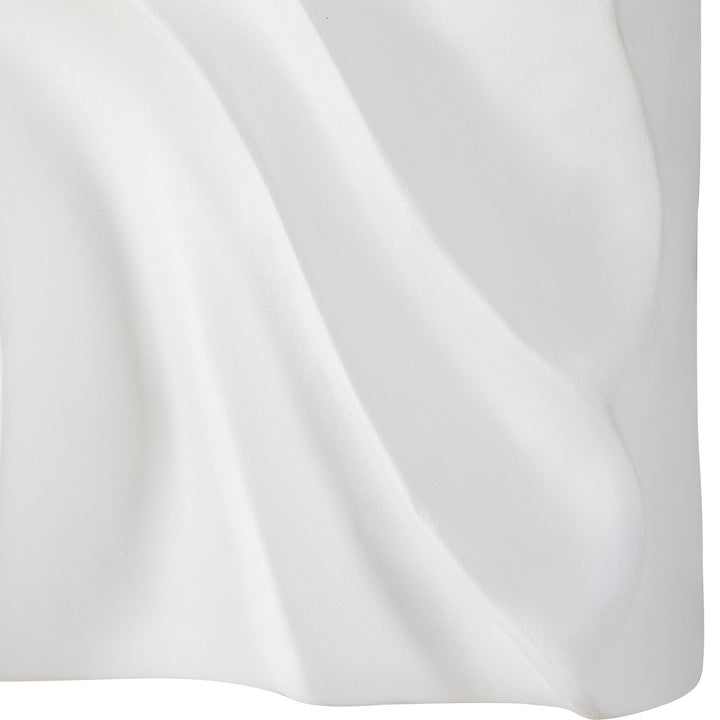 American Home Furniture | Uttermost - Snowdrift Scultped White Wall Decor, S/4