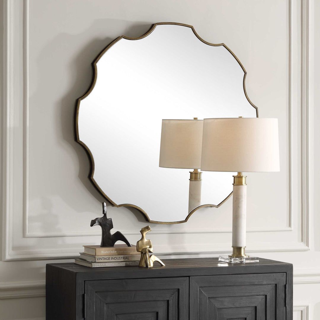 American Home Furniture Uttermost Gearing Up Bronze Mirror