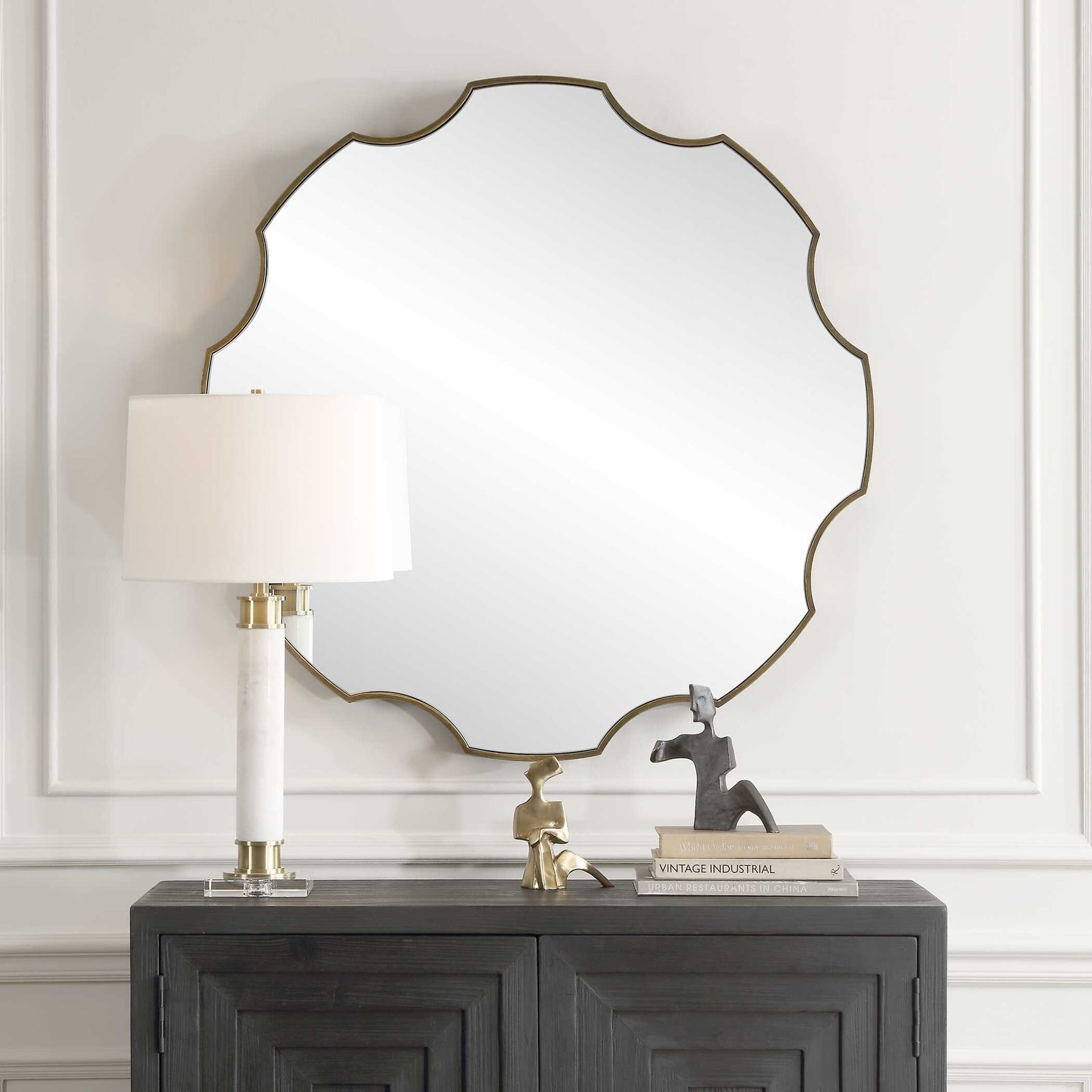 American Home Furniture Uttermost Gearing Up Bronze Mirror