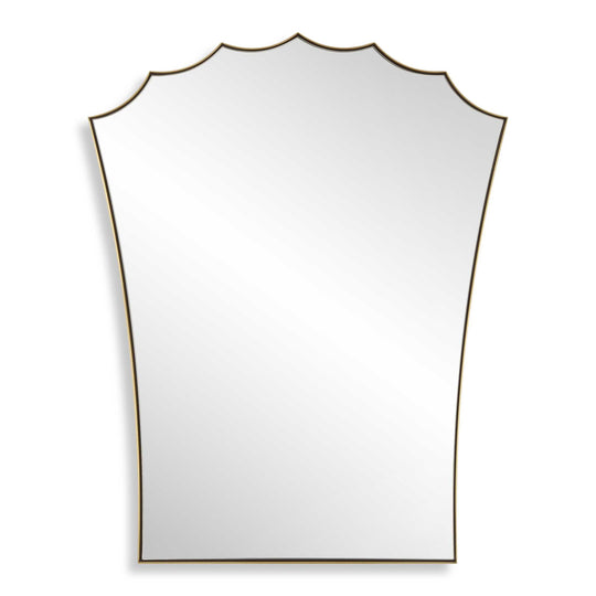 American Home Furniture Uttermost Monarch Scalloped Arched Vanity Mirror