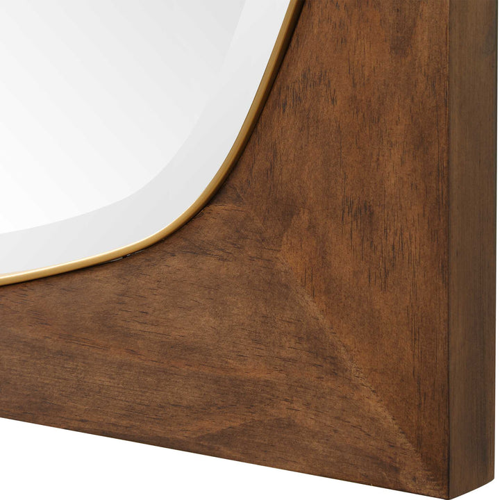 American Home Furniture Uttermost Garonne Square Walnut Mirror