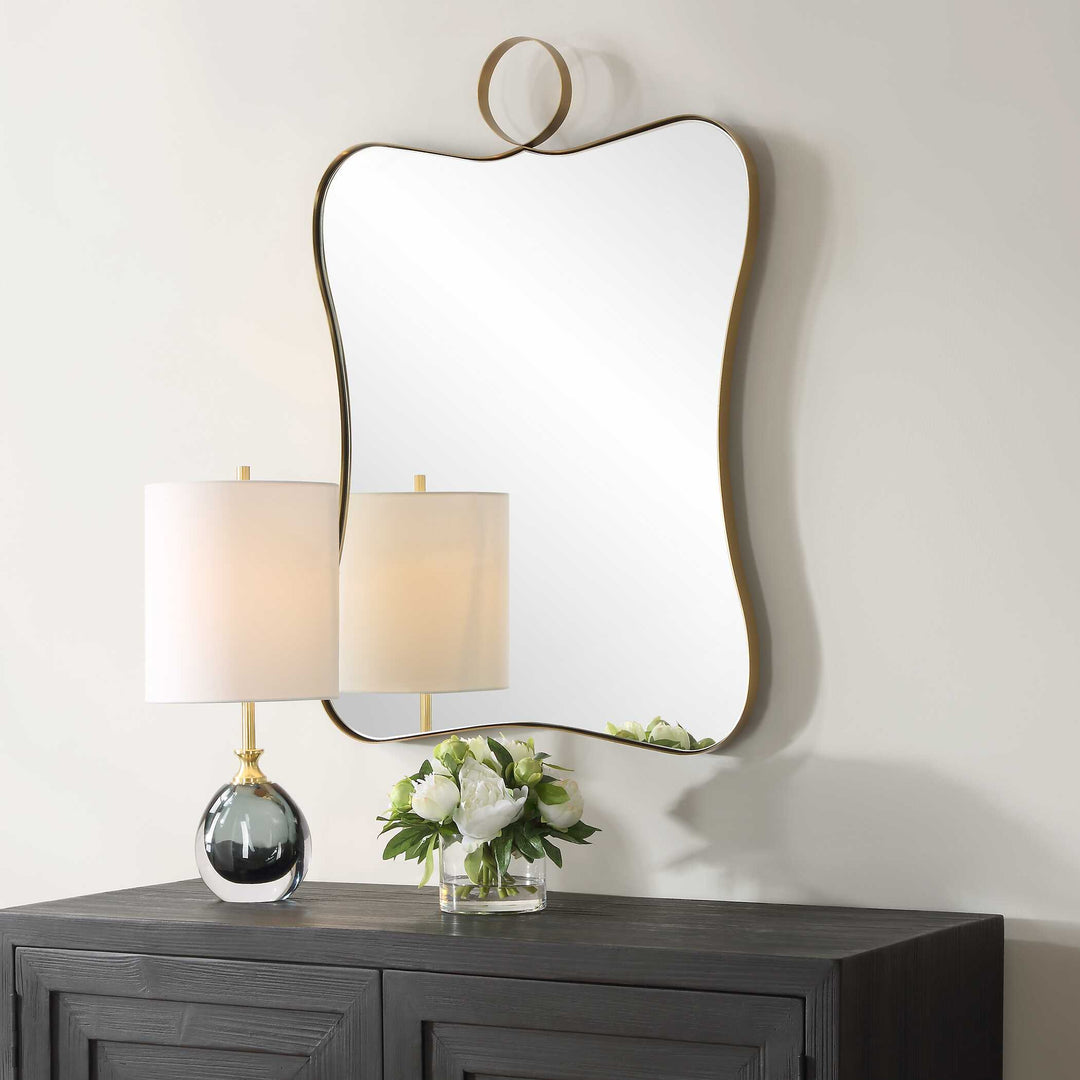 American Home Furniture Uttermost Talia Brass Vanity Mirror