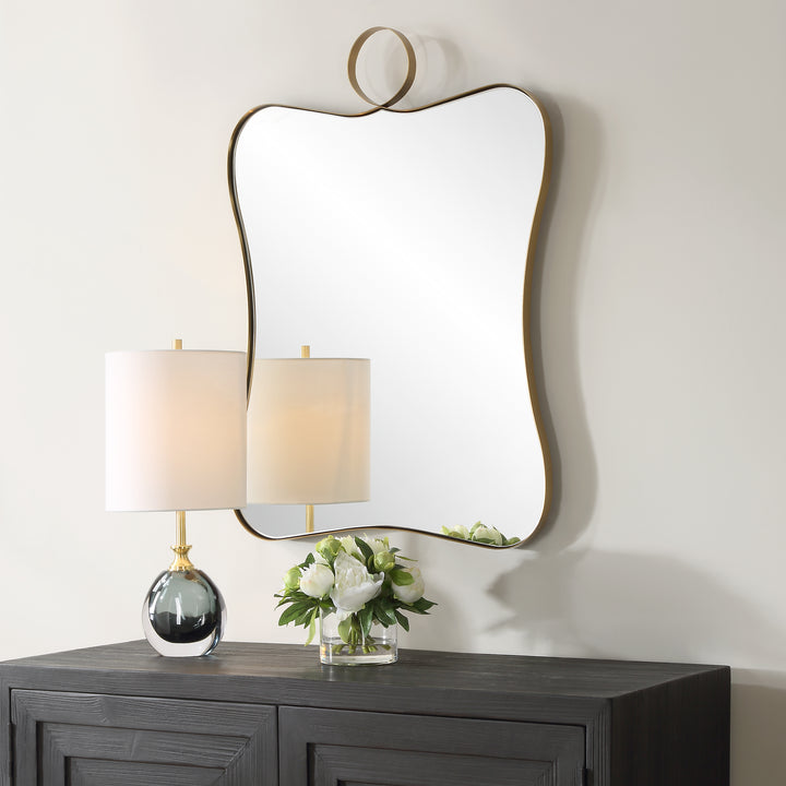 American Home Furniture | Uttermost - Talia Brass Vanity Mirror