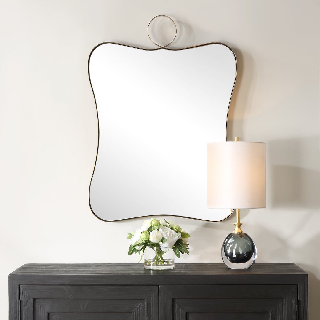 American Home Furniture | Uttermost - Talia Brass Vanity Mirror