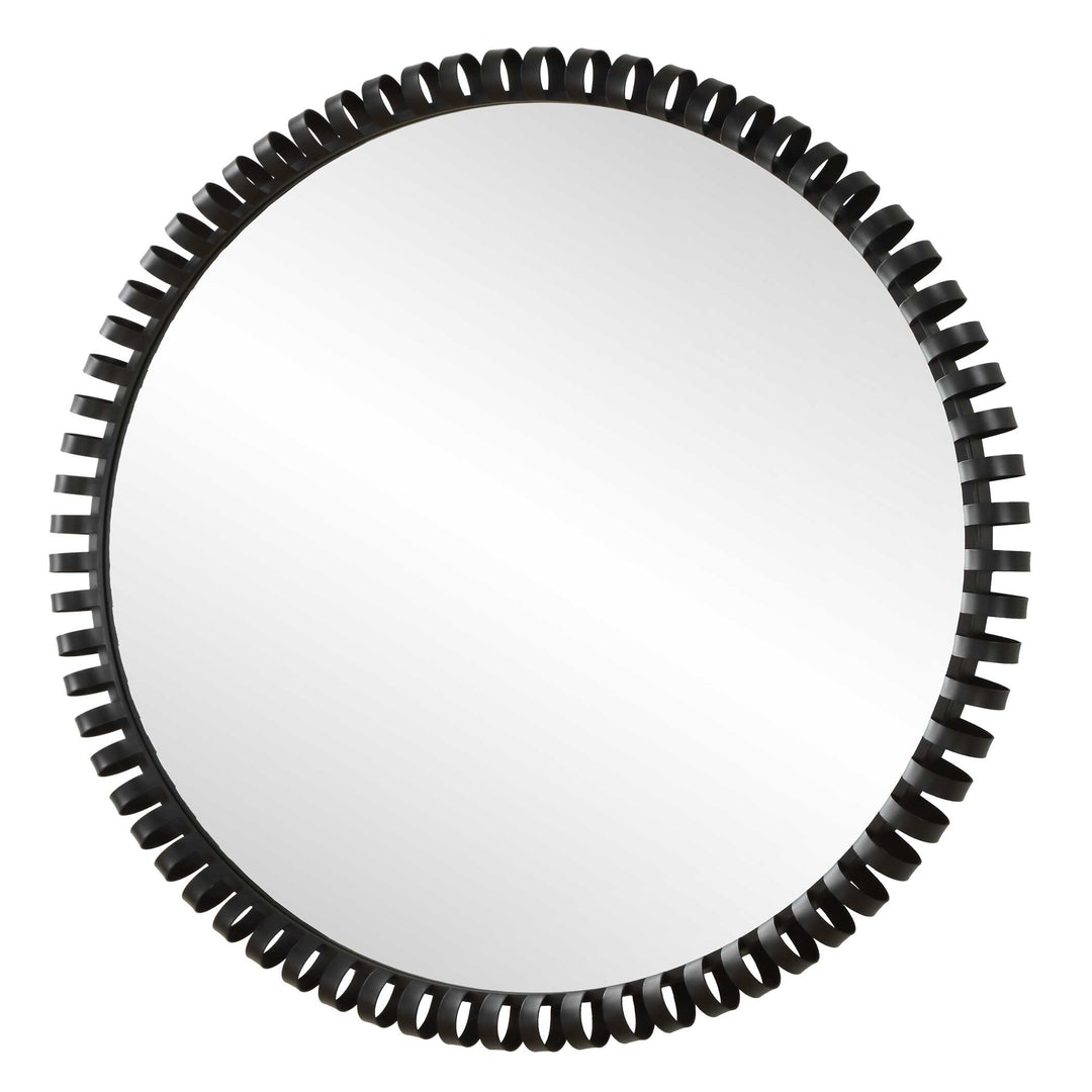American Home Furniture Uttermost Corona Modern Round Mirror