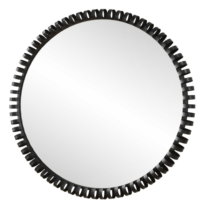 American Home Furniture Uttermost Corona Modern Round Mirror