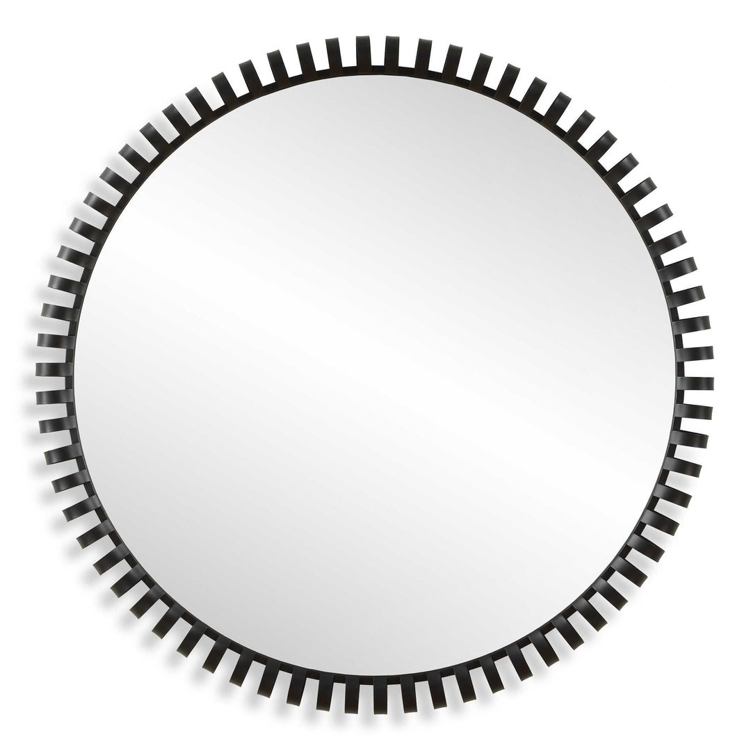 American Home Furniture Uttermost Corona Modern Round Mirror