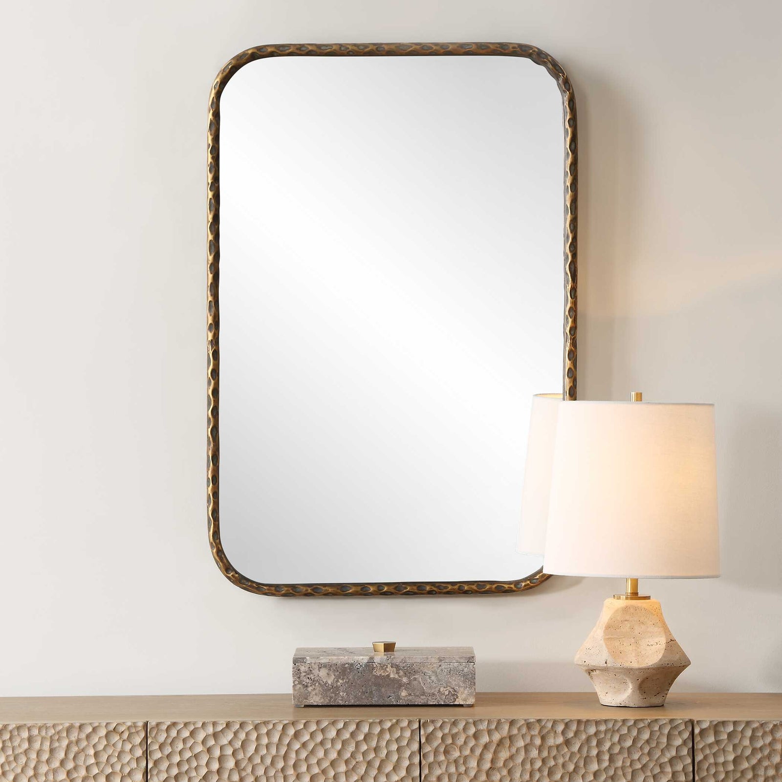 American Home Furniture Uttermost A Little Knotty Bronze Vanity Mirror