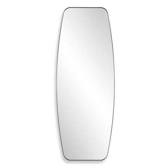 American Home Furniture Uttermost Caspian Curved Black Dressing Mirror
