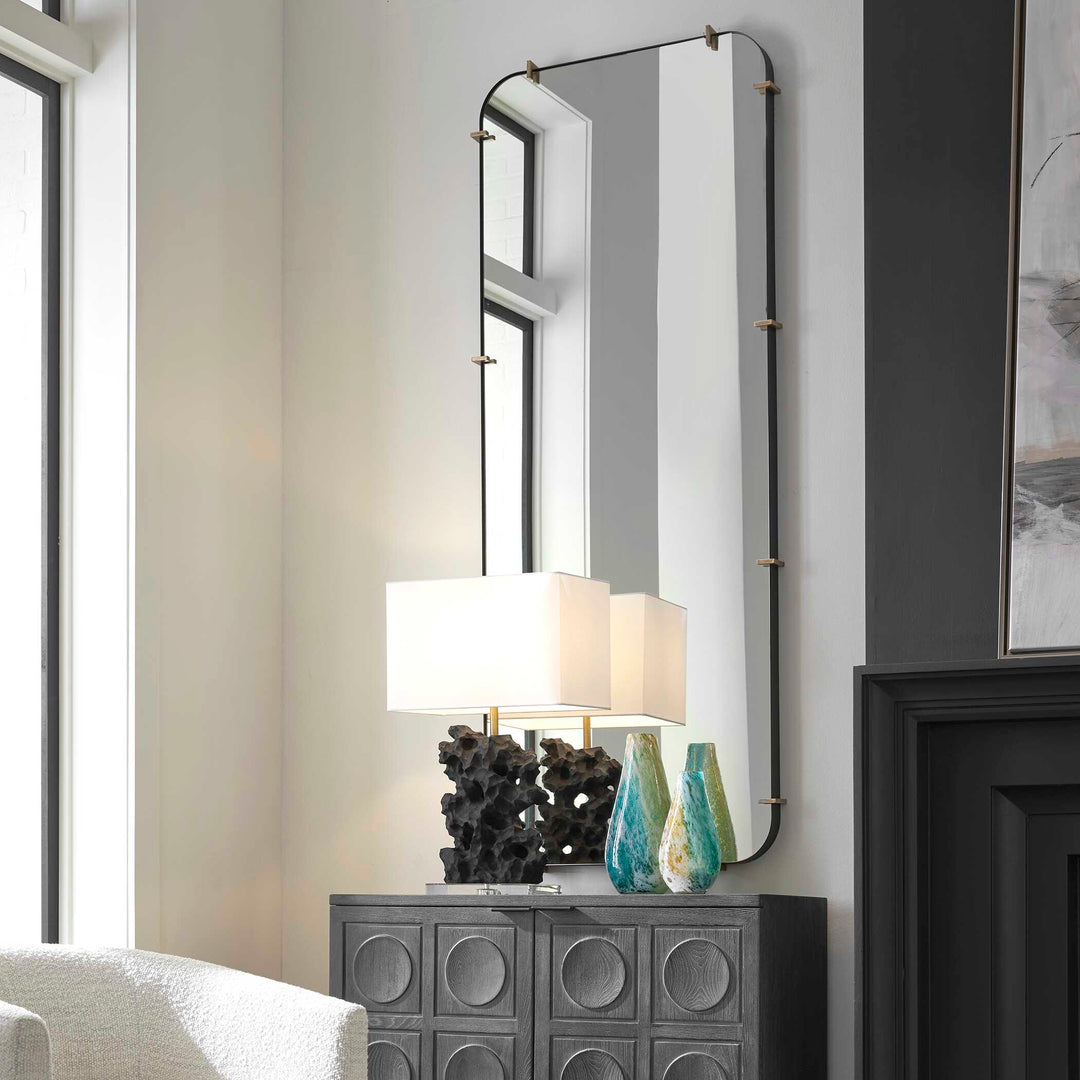American Home Furniture Uttermost Pali Industrial Dressing Mirror