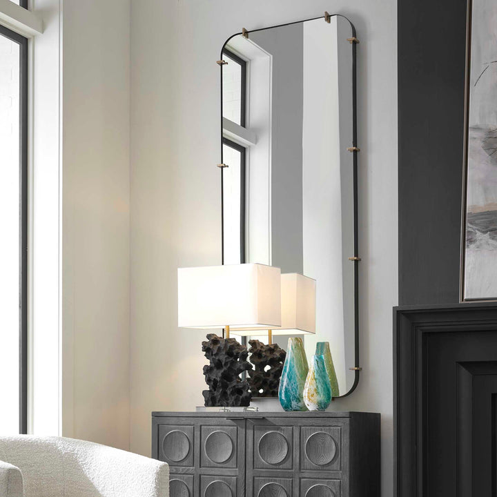 American Home Furniture Uttermost Pali Industrial Dressing Mirror