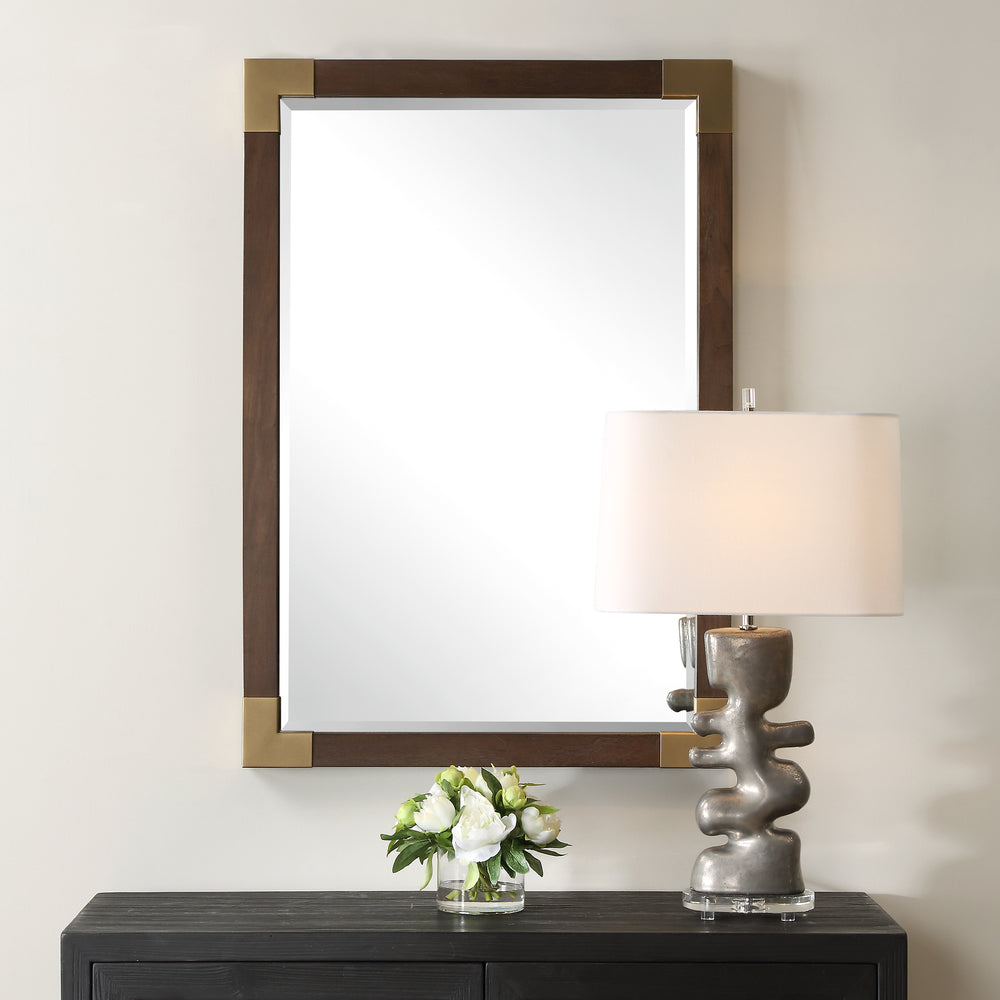 American Home Furniture | Uttermost - Rhea Walnut Mirror