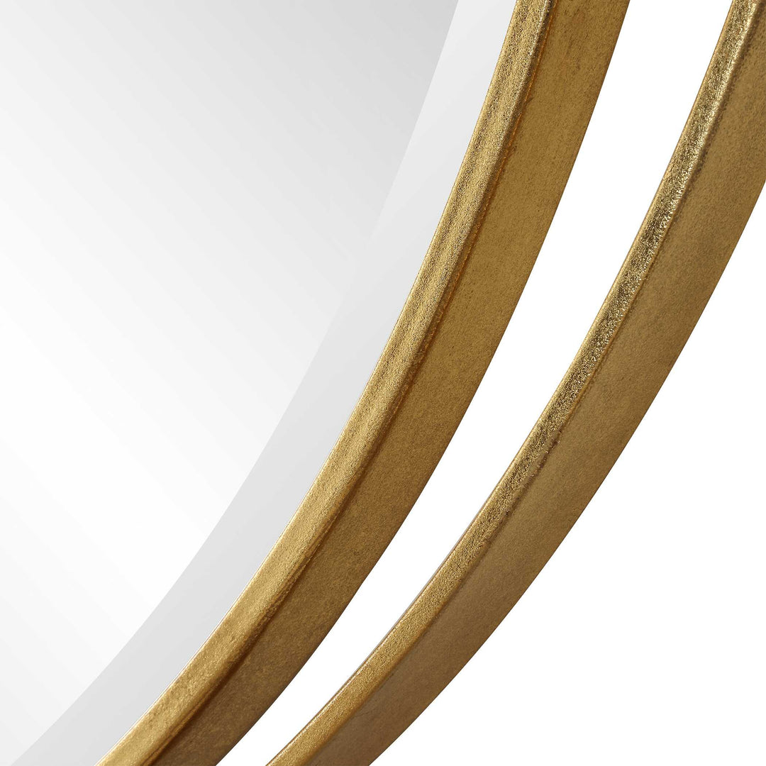 American Home Furniture Uttermost Rhodes Gold Round Mirror