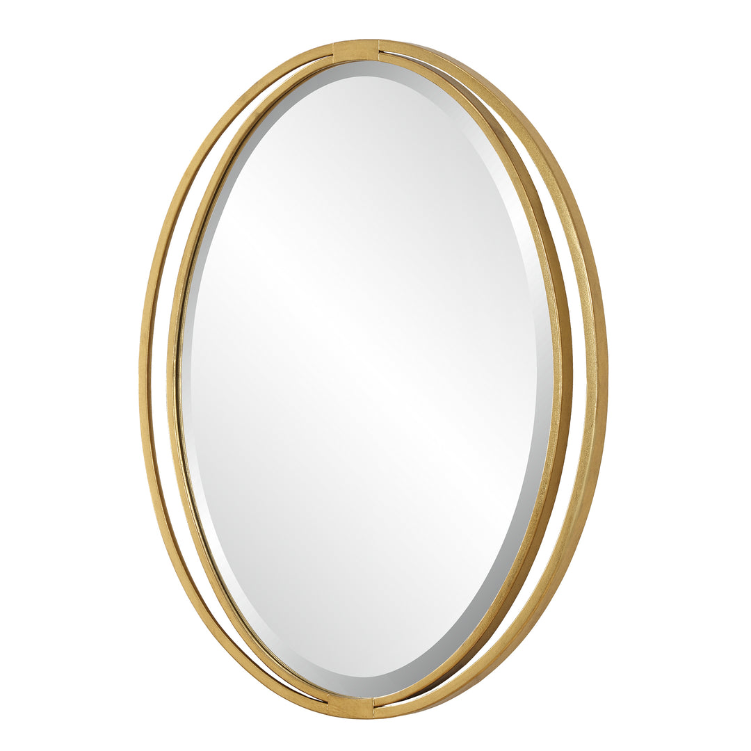 American Home Furniture | Uttermost - Rhodes Gold Oval Mirror