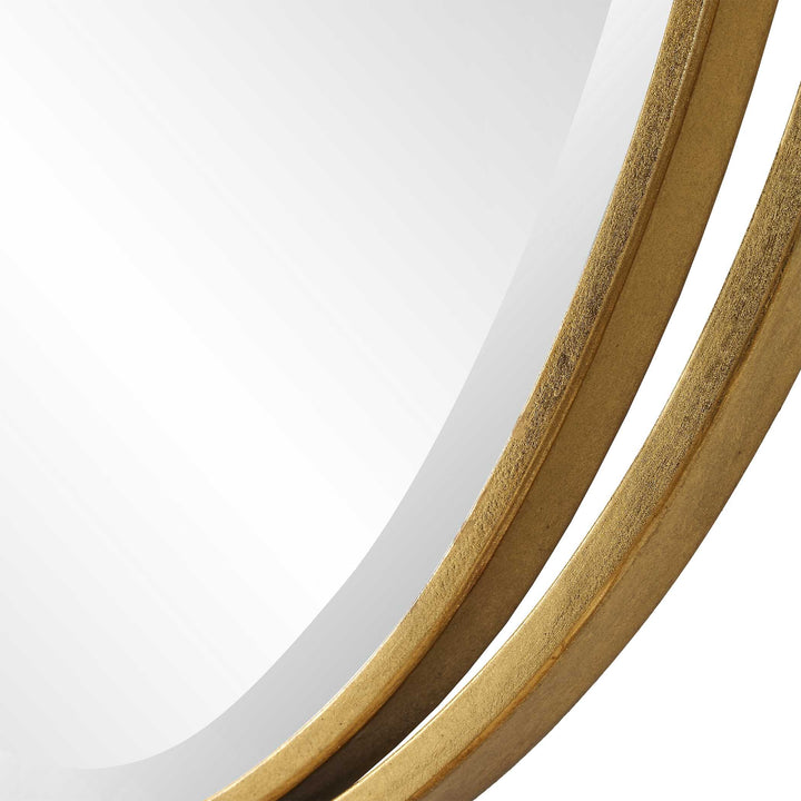 American Home Furniture Uttermost Rhodes Gold Oval Mirror