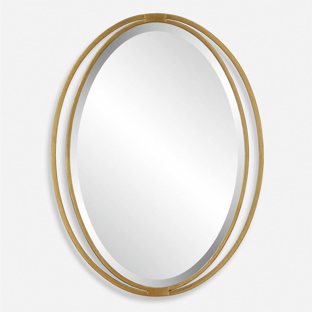 American Home Furniture | Uttermost - Rhodes Gold Oval Mirror