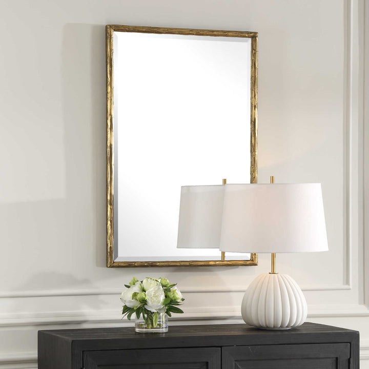 American Home Furniture Uttermost Sutton Gold Vanity Mirror