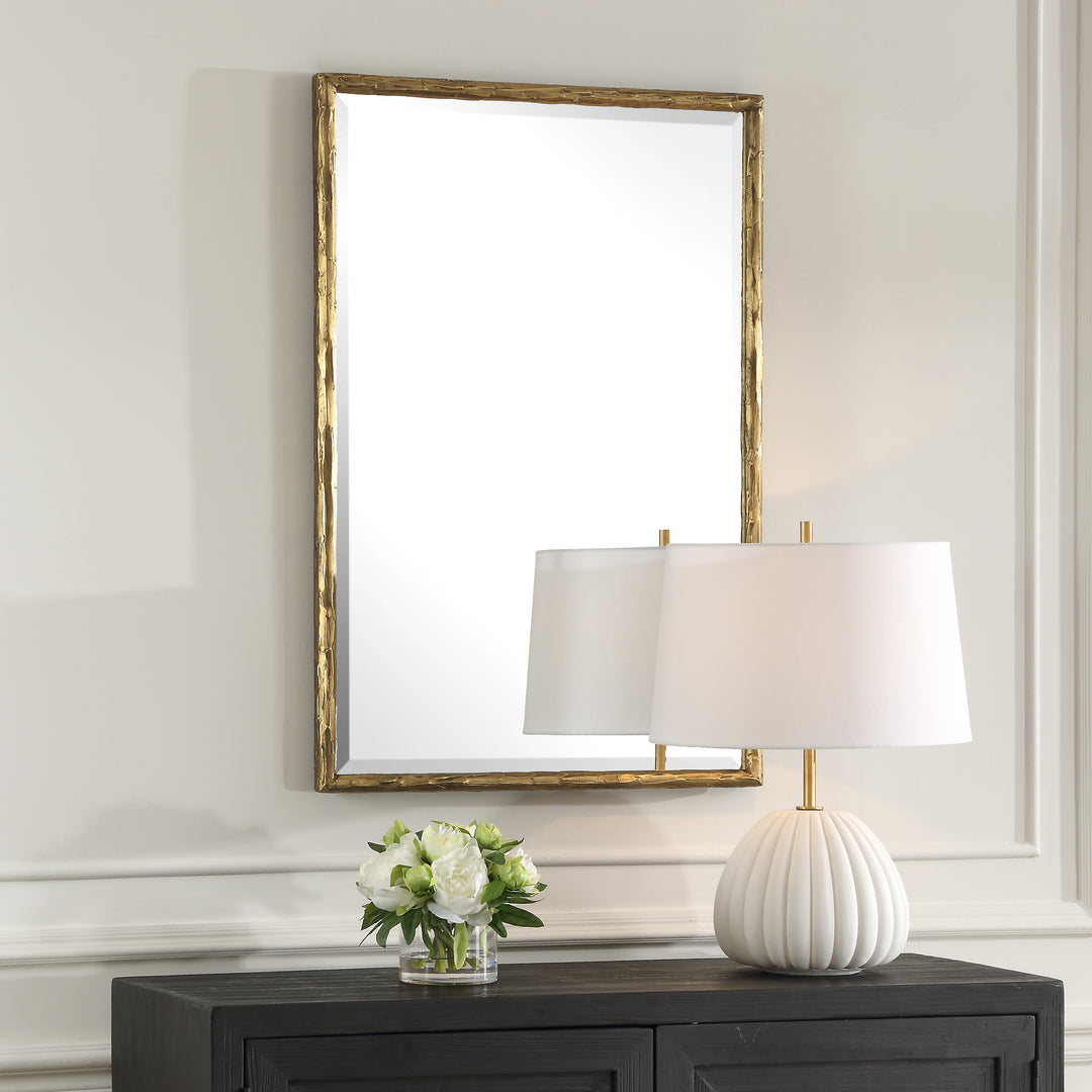 American Home Furniture | Uttermost - Sutton Gold Vanity Mirror