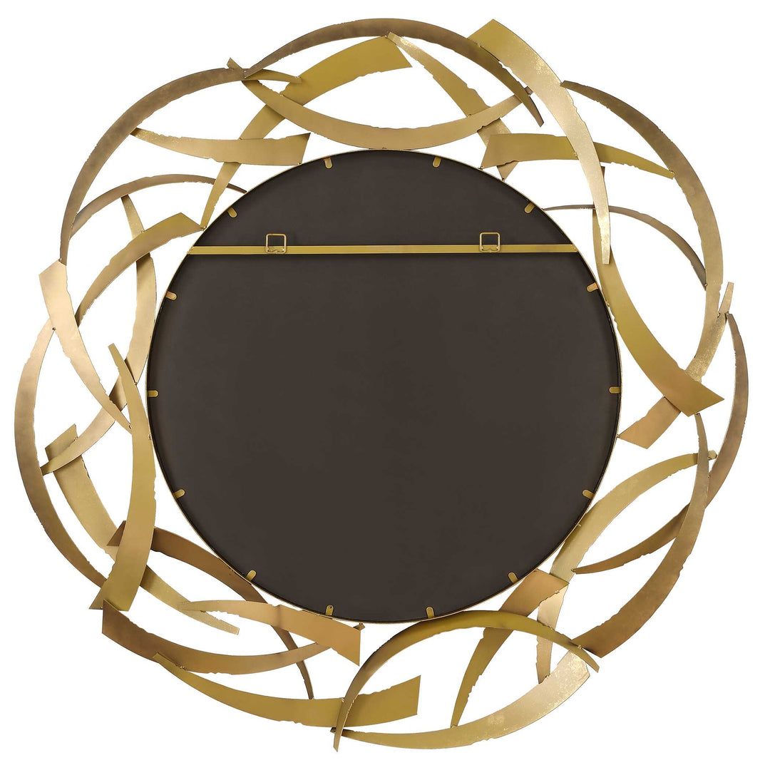American Home Furniture Uttermost Cutting Edge Bronze Round Mirror