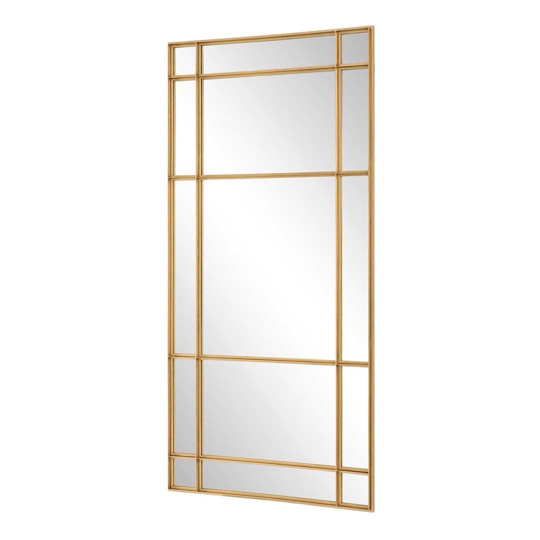 American Home Furniture Uttermost Spurgeon Gold Window Mirror