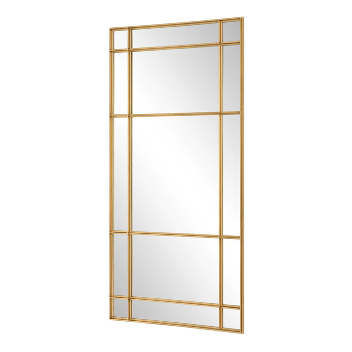 American Home Furniture Uttermost Spurgeon Gold Window Mirror