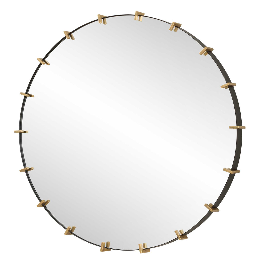 American Home Furniture Uttermost Pali Industrial Round Mirror