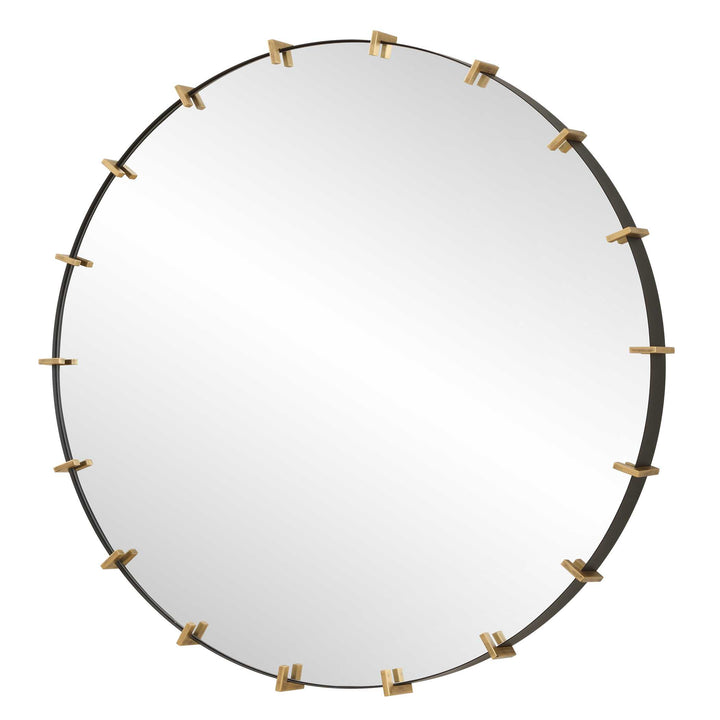 American Home Furniture Uttermost Pali Industrial Round Mirror