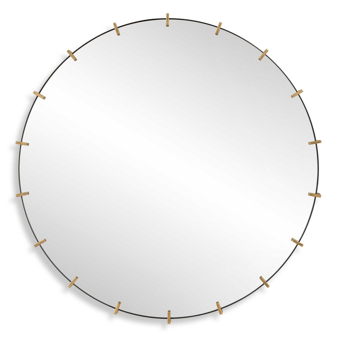 American Home Furniture Uttermost Pali Industrial Round Mirror