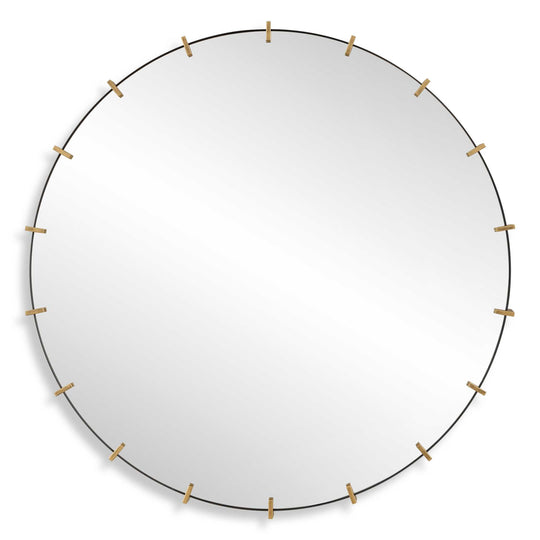 American Home Furniture Uttermost Pali Industrial Round Mirror