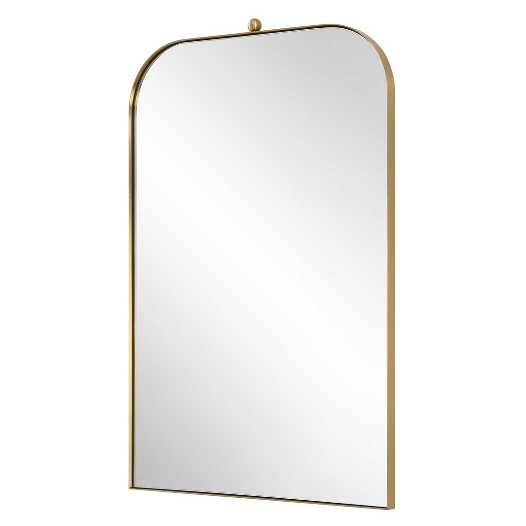 American Home Furniture Uttermost Cassidy Brass Arch Mirror