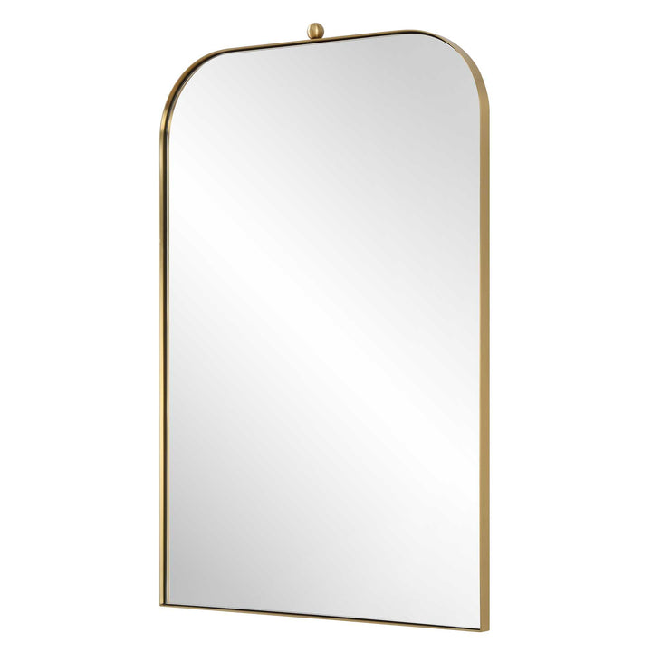 American Home Furniture Uttermost Cassidy Brass Arch Mirror