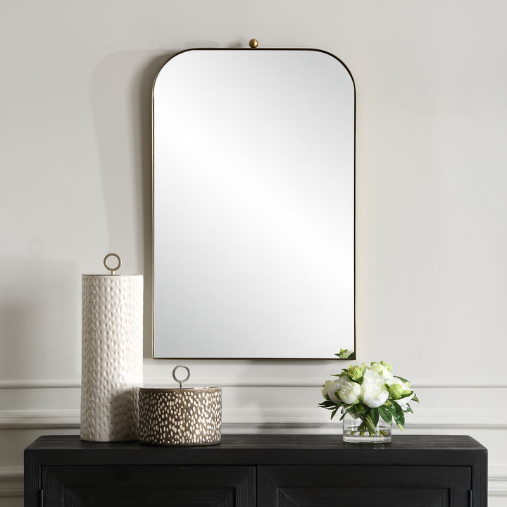 American Home Furniture | Uttermost - Cassidy Brass Arch Mirror