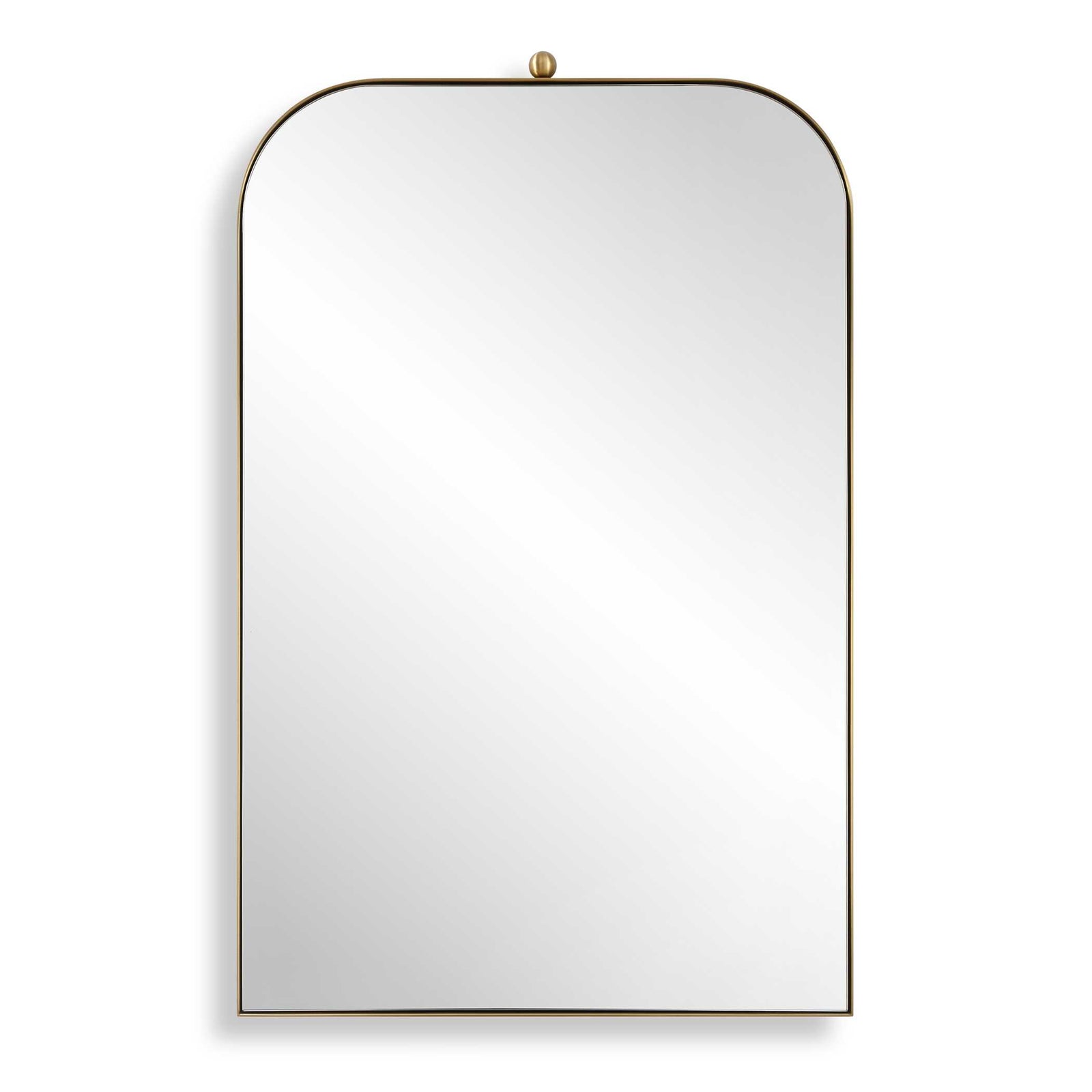 American Home Furniture Uttermost Cassidy Brass Arch Mirror