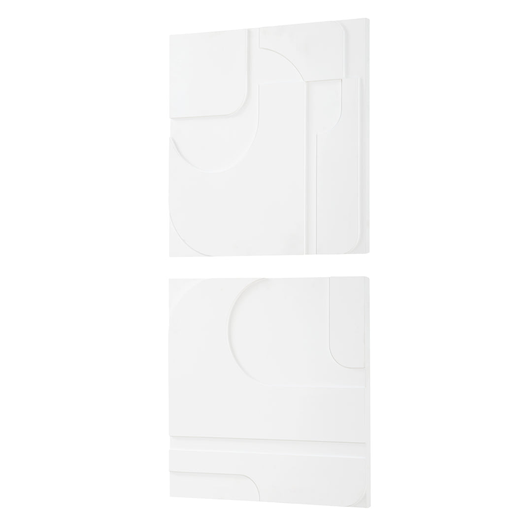 American Home Furniture | Uttermost - Contours White Wall Decor, S/2