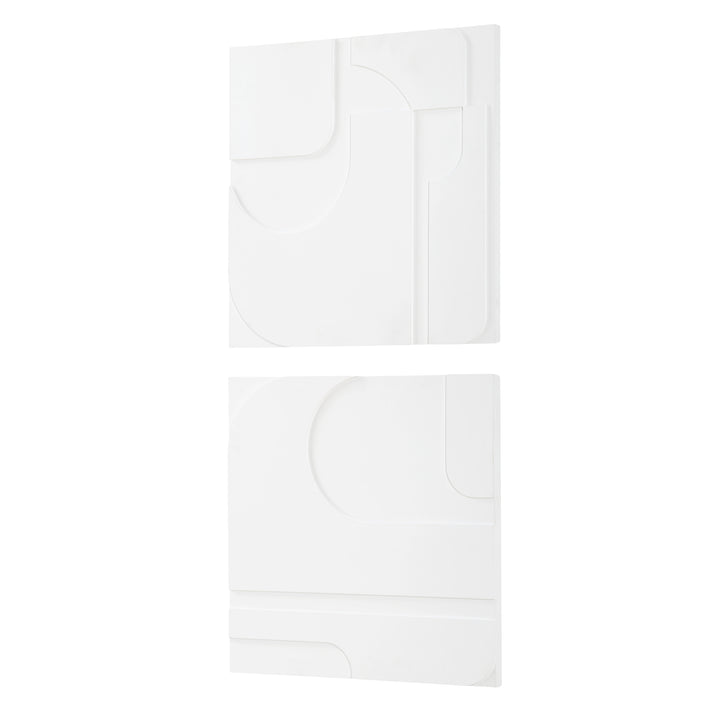 American Home Furniture | Uttermost - Contours White Wall Decor, S/2