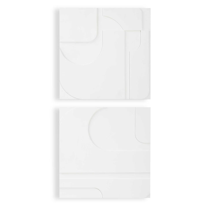 American Home Furniture Uttermost Contours White Wall Decor, S/2