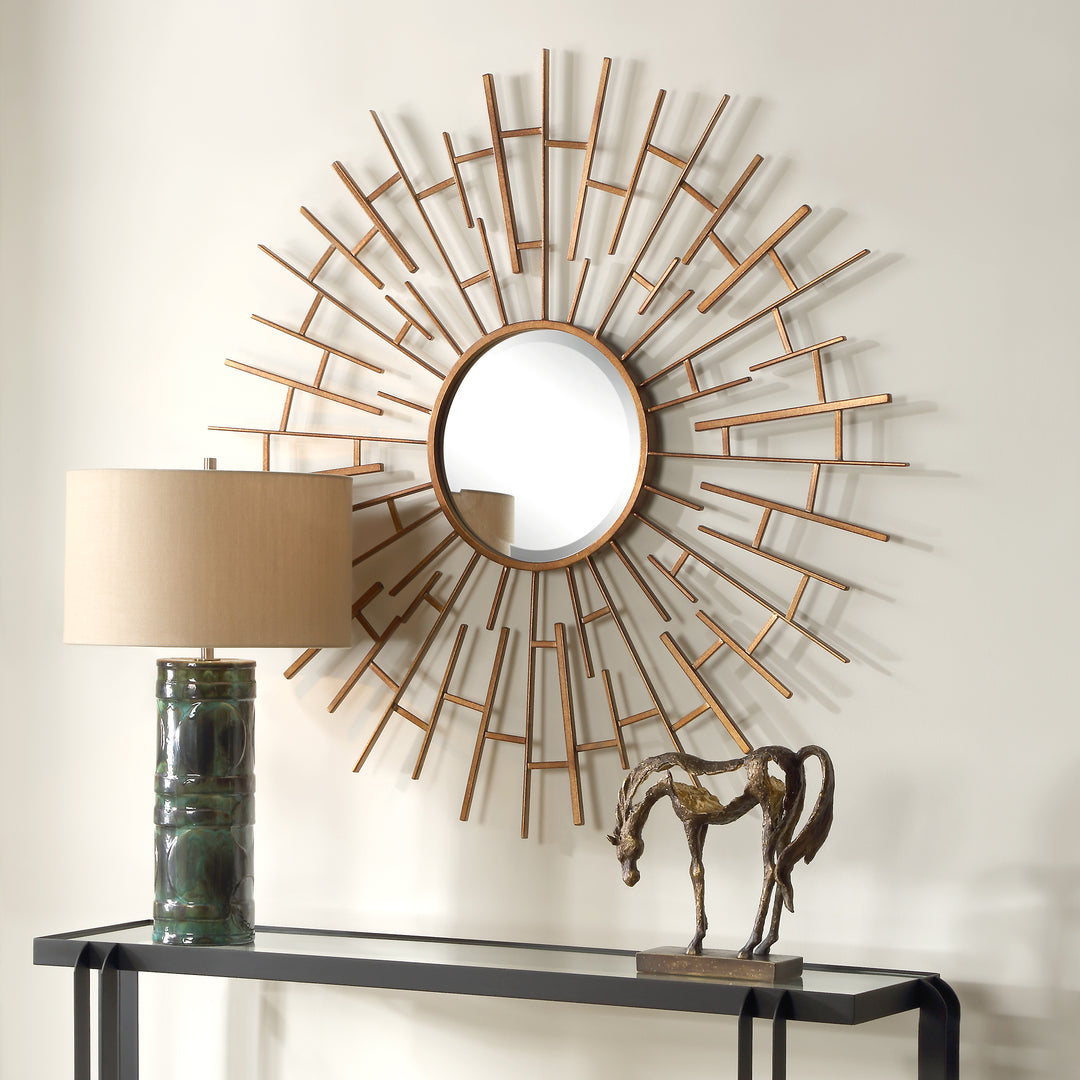 American Home Furniture | Uttermost - Tangled Bronze Round Mirror