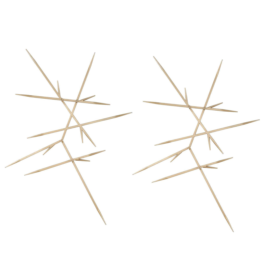 American Home Furniture Uttermost Fireworks Silver Wall Decor, S/2